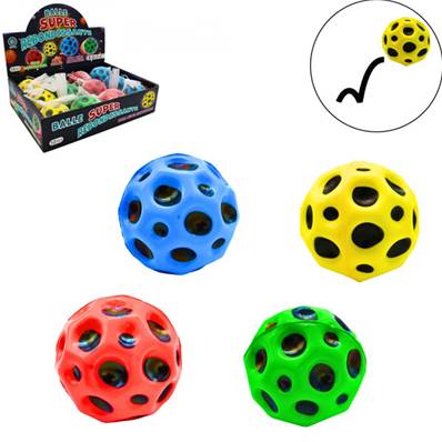 Balle Spatiale Super Rebond 70 mm 4 Couleurs Assorties