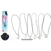 Collier Pendentif Argenté 19,5 Cm 6 Assortiements