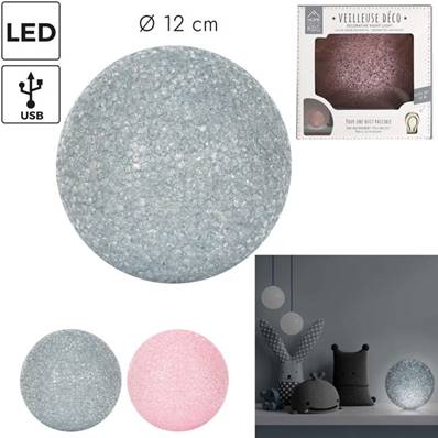 Lampe Veilleuse Boule Diamètre 12 Cm