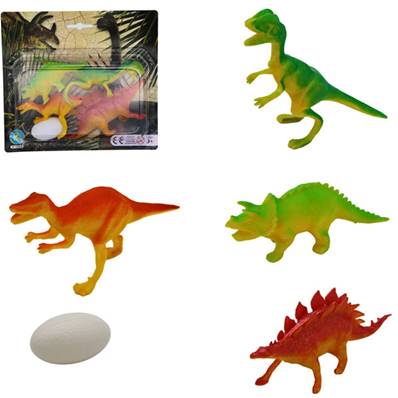 Blister Animal Dino Oeuf 10/14 Cm SET 4 Pièces 2 Ass