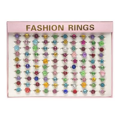 Boite 100 Bagues Brillantes