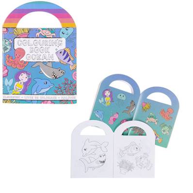 Livre de Coloriage Avec Autocollants Animaux Marins