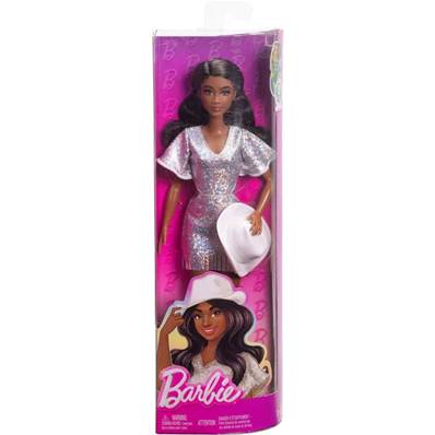 Poupée Barbie Fashionistas Robe Argentée