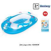 Bateau Décoré Translucide 102 x 69 Cm 