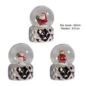 Boule à Neige 45 mm Père Noël /Bonhomme / Ours 