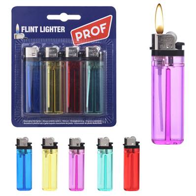 Blister 4 Briquets Prof Transparents