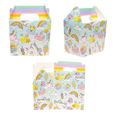 Boite Menu Enfant Licorne 14 x 9.5 x 12 Cm