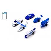 Vehicule Police 9 Cm 6 Assortis