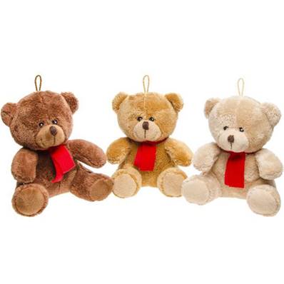 Peluche Ours 15 Cm -  3 Coul.Ass.