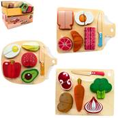Puzzle Aliments à Découper en Bois 3 Modèles Assortis